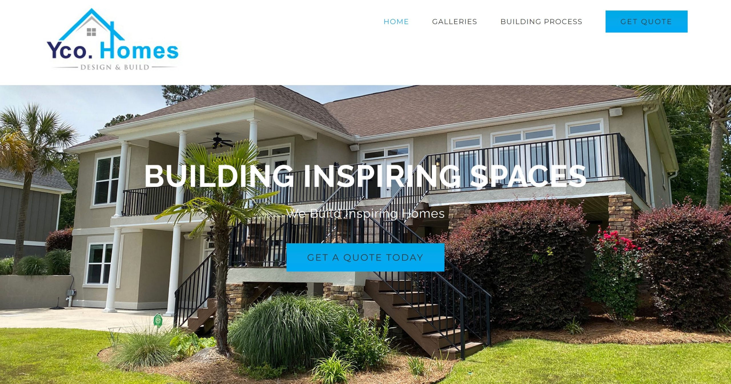 YCO Homes Homepage Screenshot