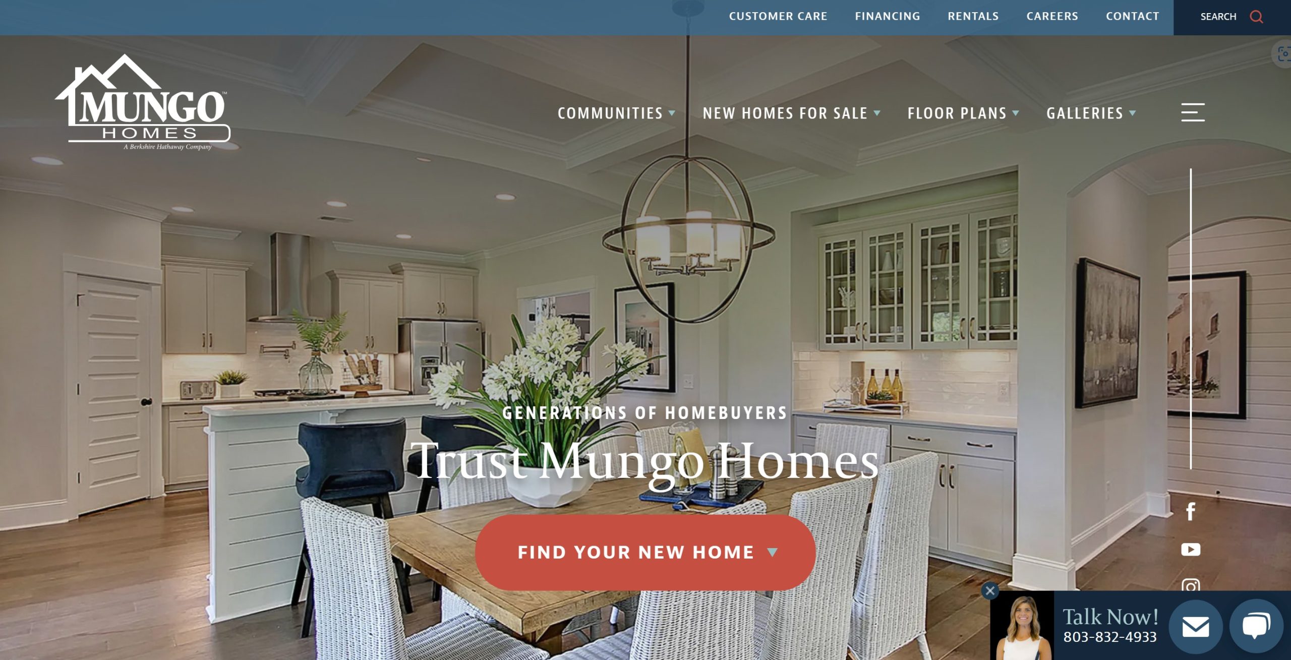 Mungo Homes Homepage Screenshot