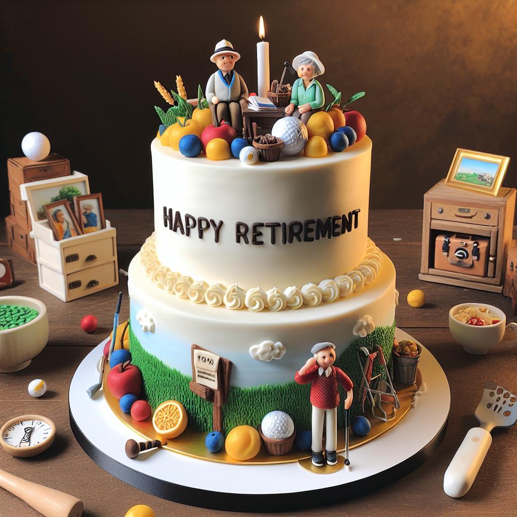 Retirement celebration cake image
