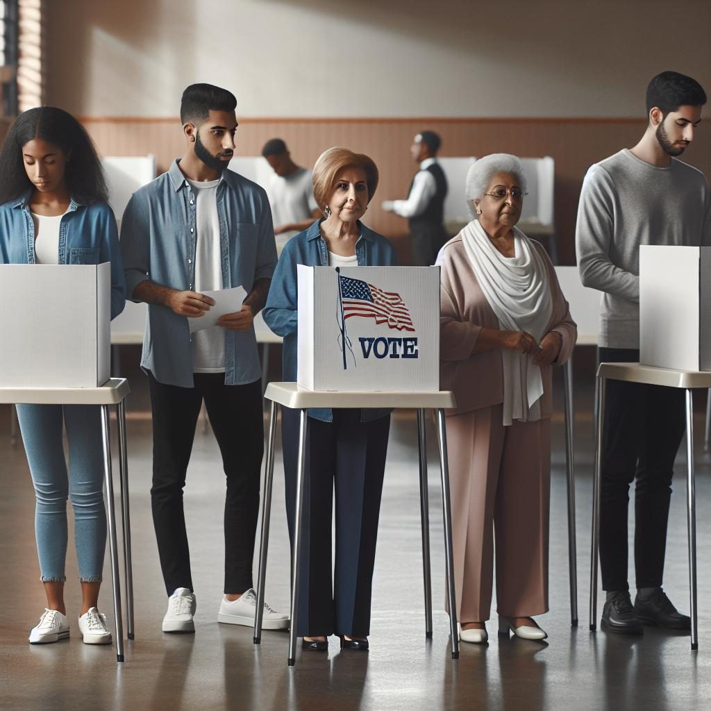 people casting ballots