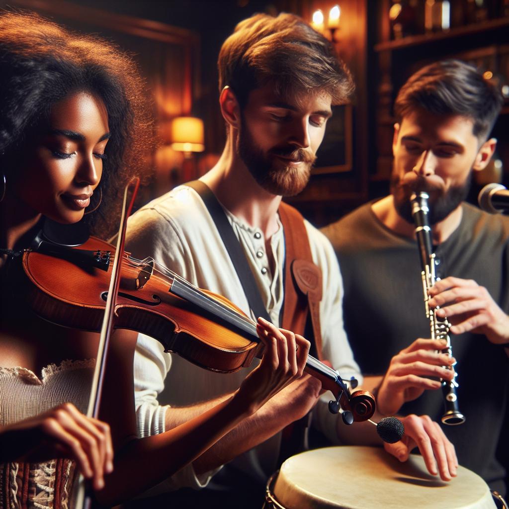 Irish music performance trio.