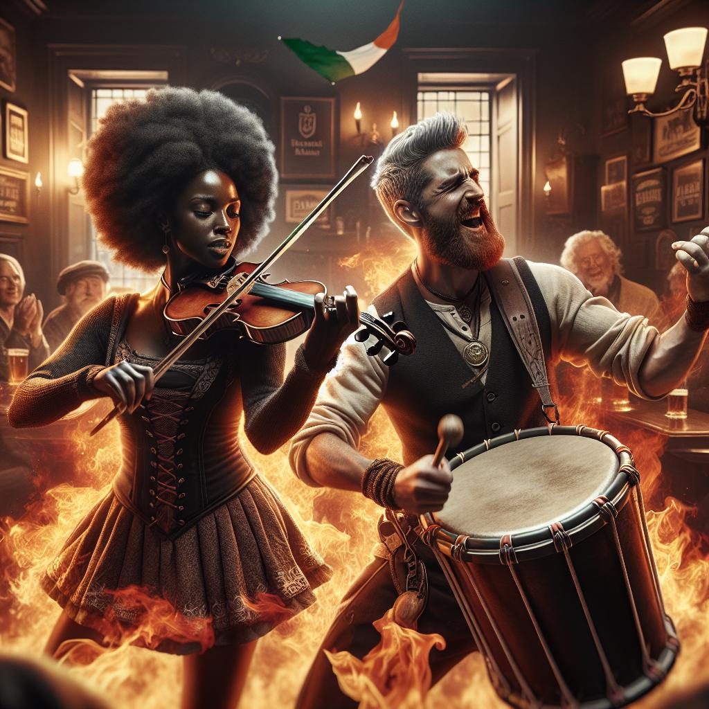 Irish musicians on fire.