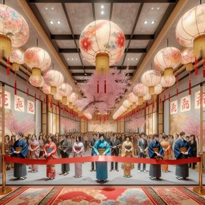 Japanese-themed grand opening.