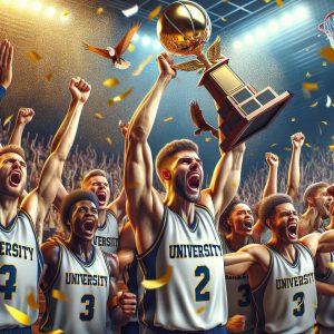 Gamecock basketball victory celebration.