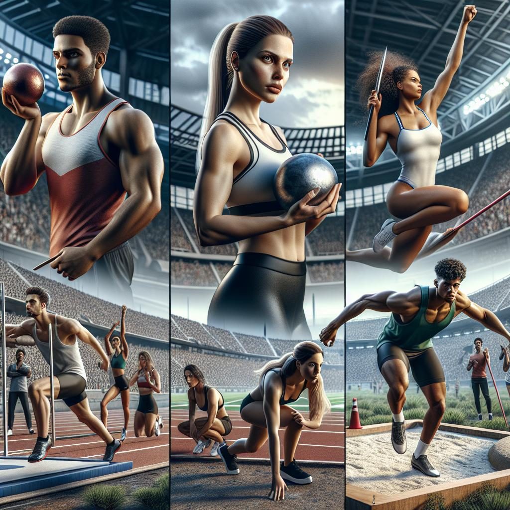 Track and field athletes.