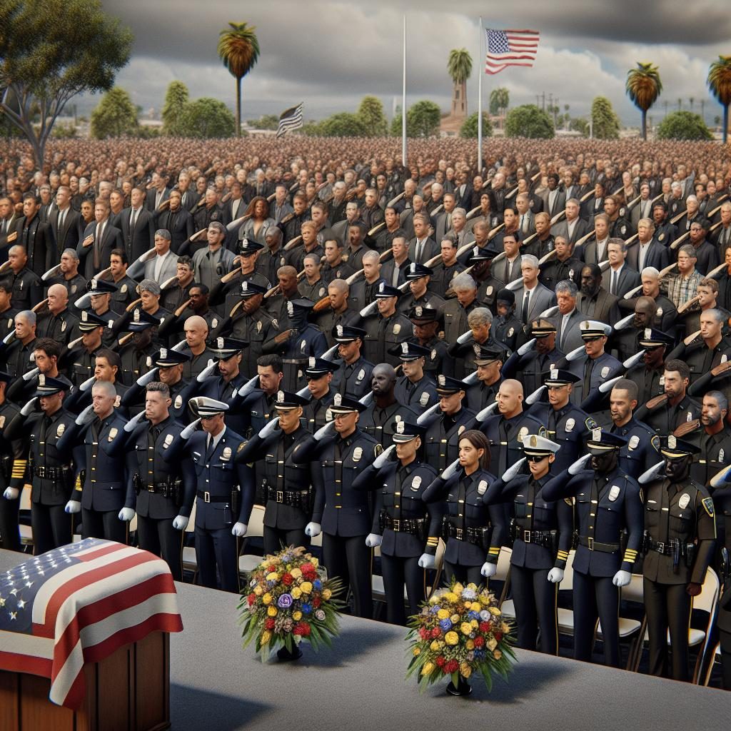 Police officers memorial service.