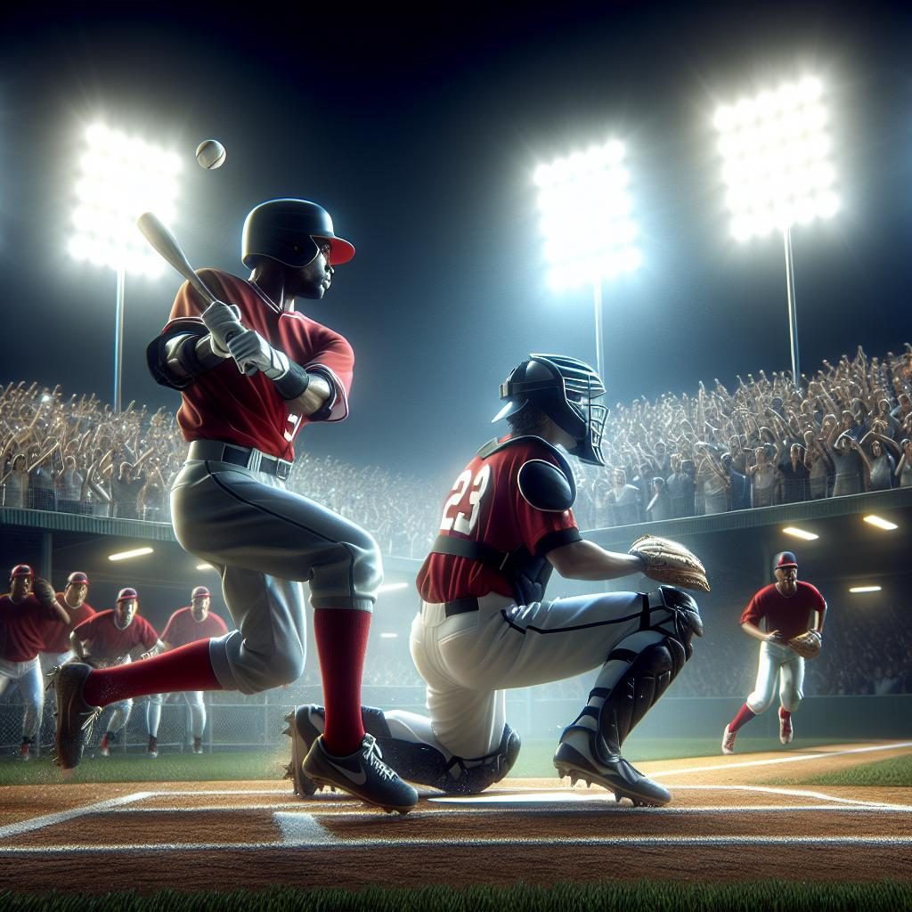 baseball competition under lights