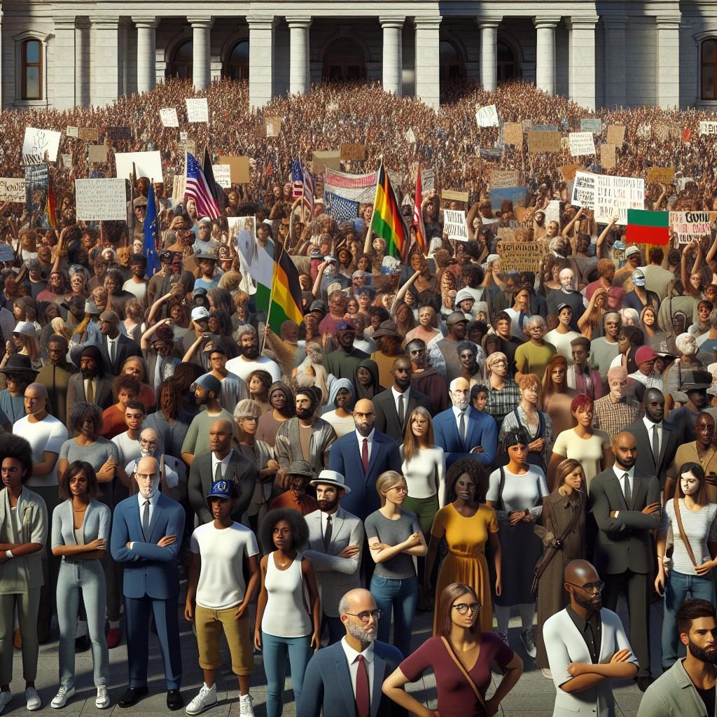 Protest at state capitol.