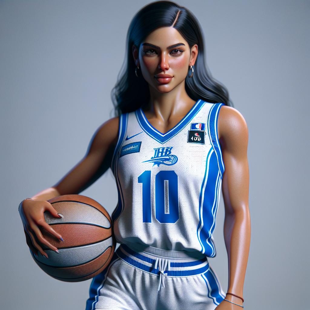 Basketball player in uniform.