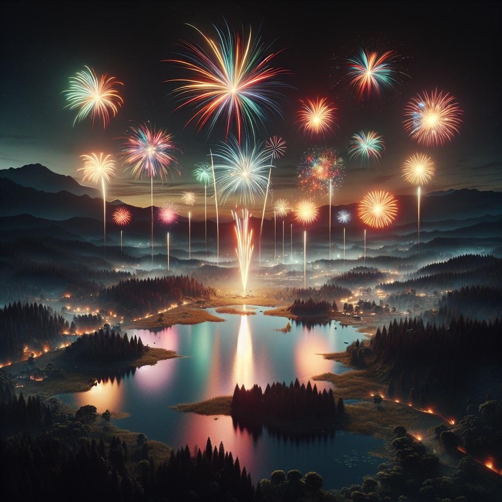 "Fireworks over Lake"