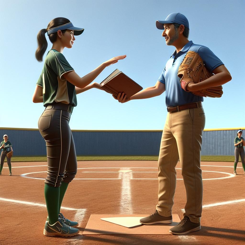 Softball coach transition concept.