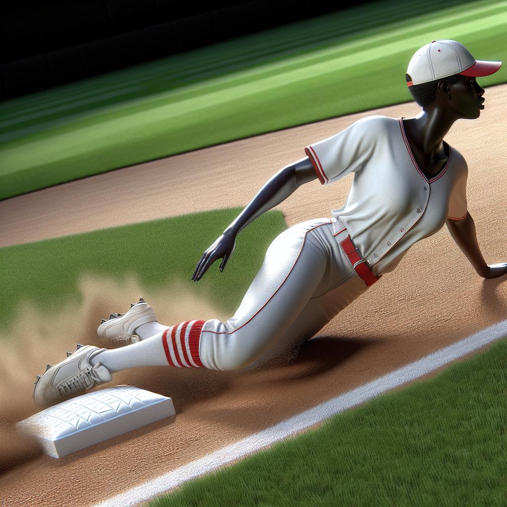 baseball player sliding home