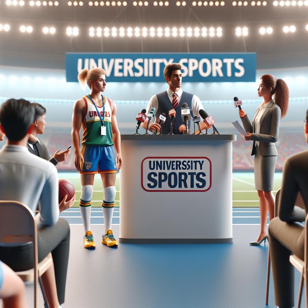 University sports announcement press.