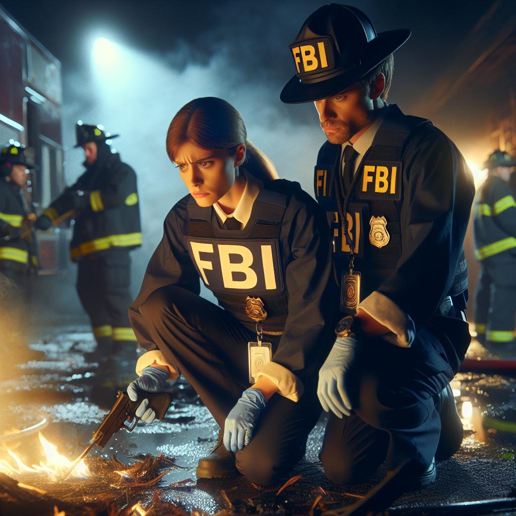 FBI Agents Investigating Fire