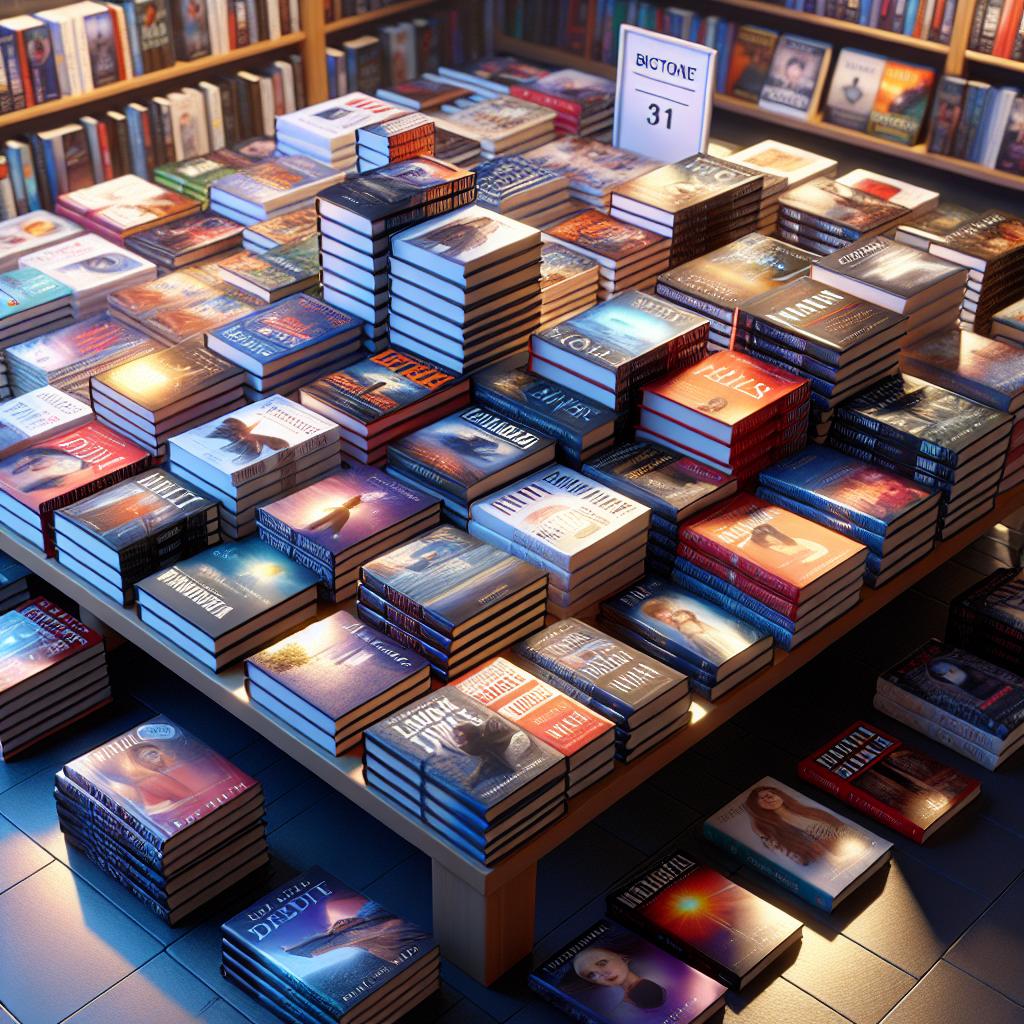 Book sale merchandise display