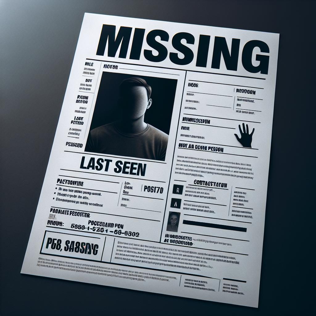 Missing teenager poster design.