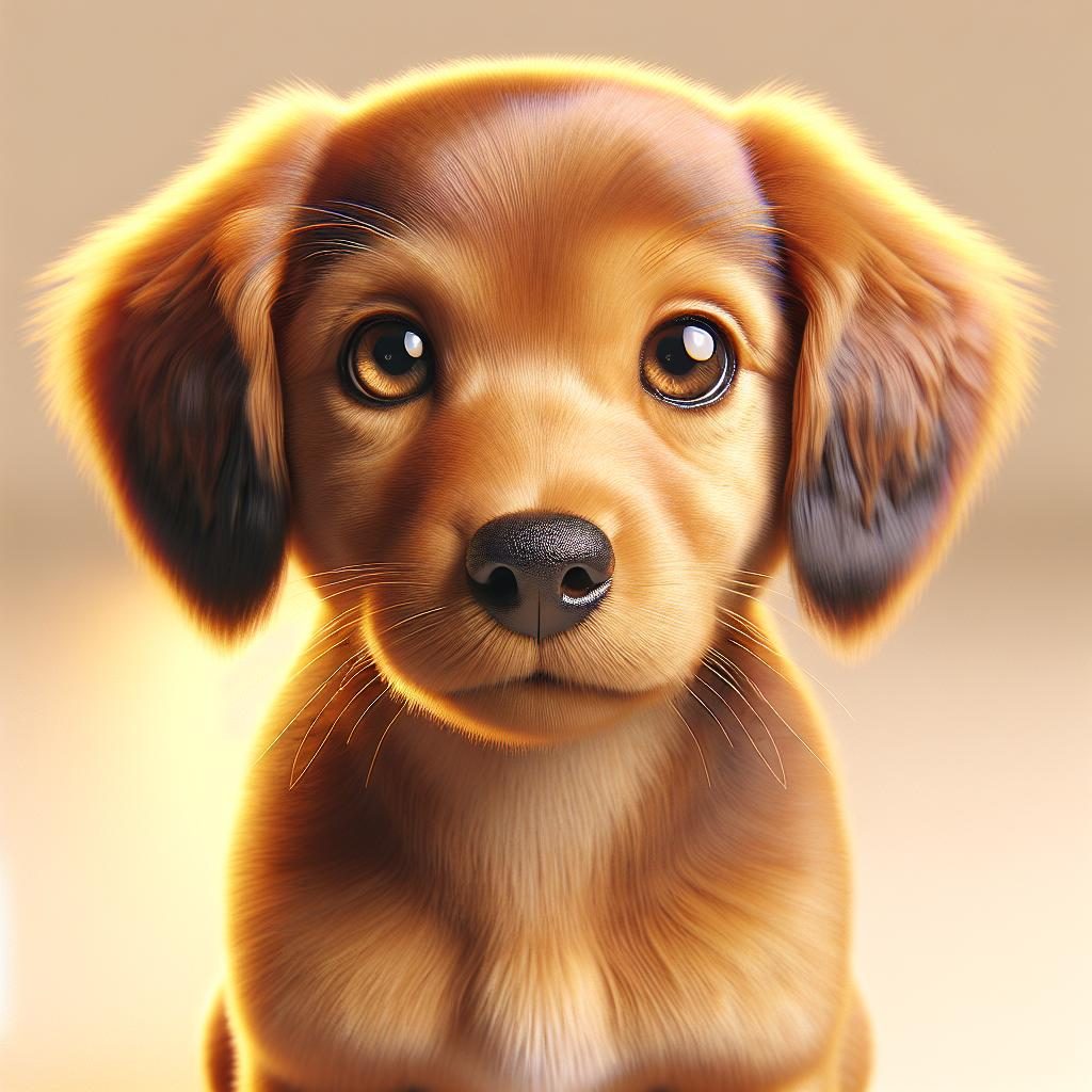 Adorable puppy portrait.