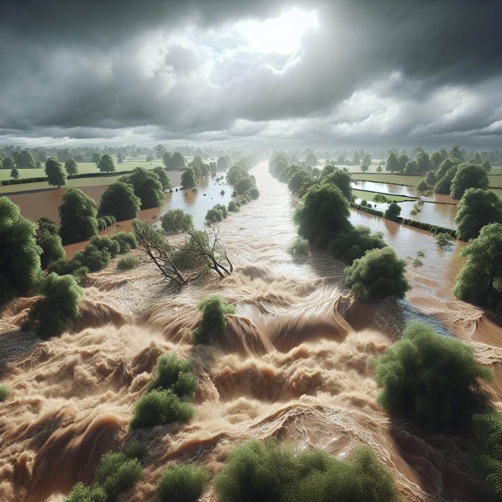 "River flooding in Midlands"