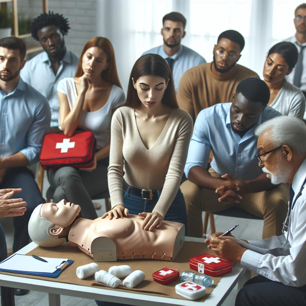 First aid training workshop.