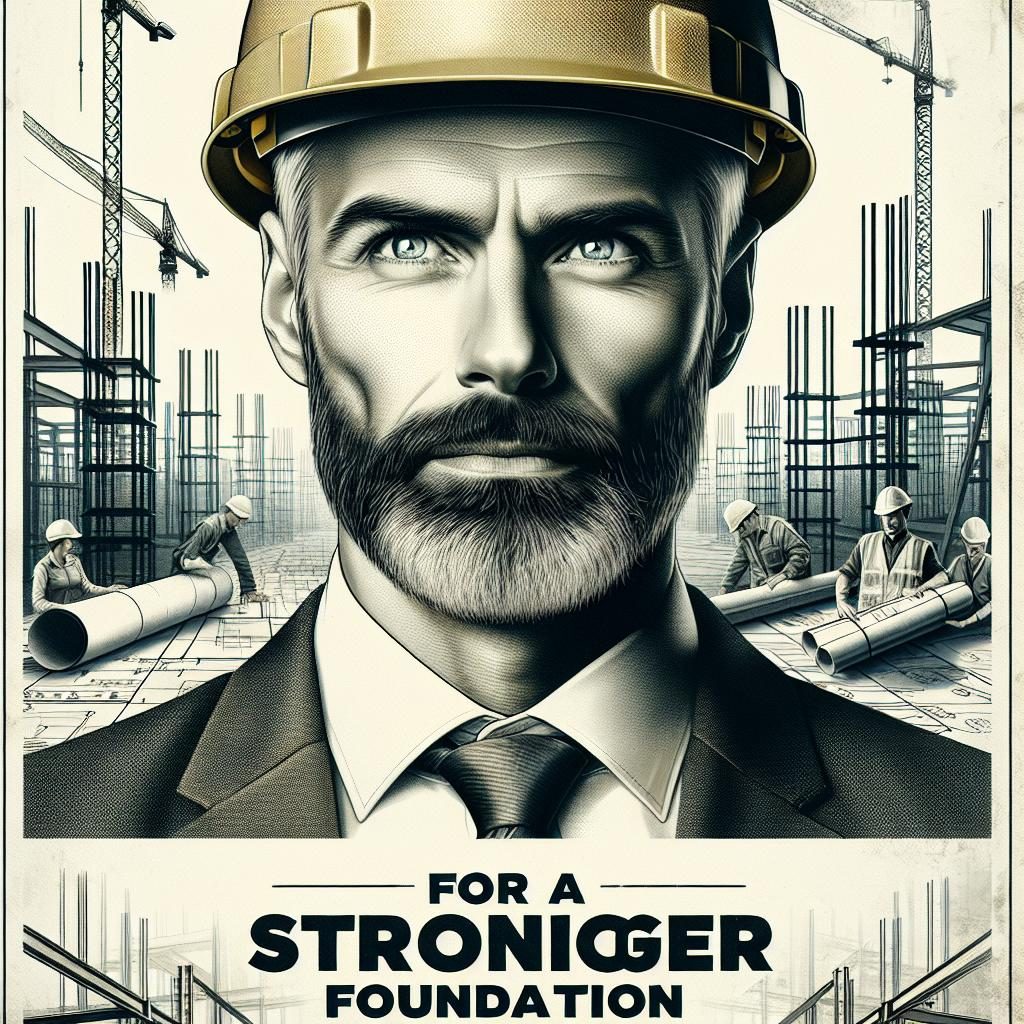 Construction worker campaign poster