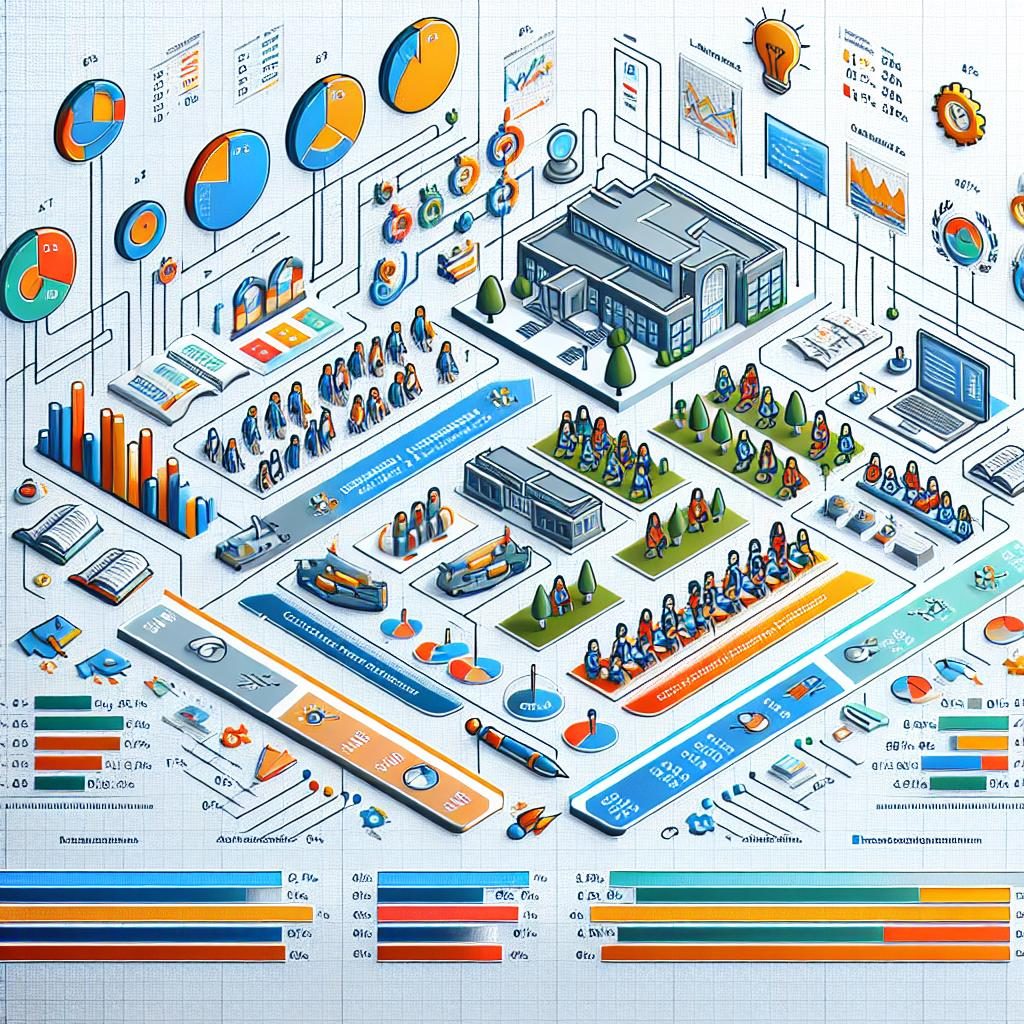 School comparison chart illustration.