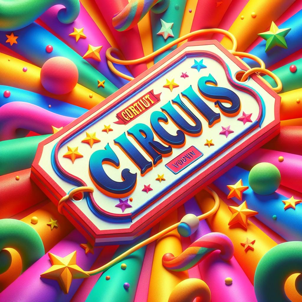 Colorful circus ticket background.