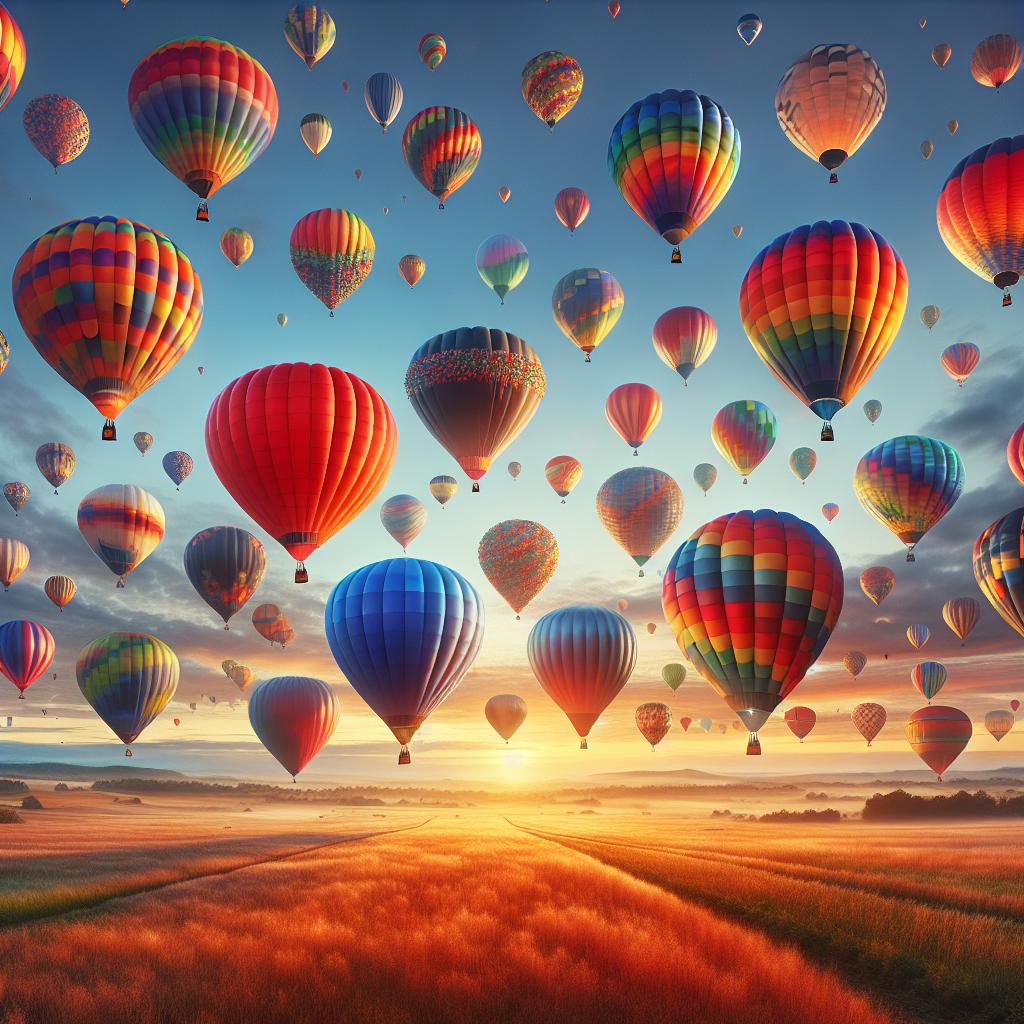 Colorful hot air balloons.