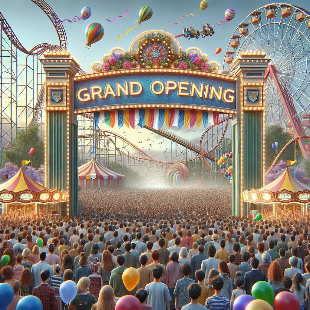 Amusement park grand opening.