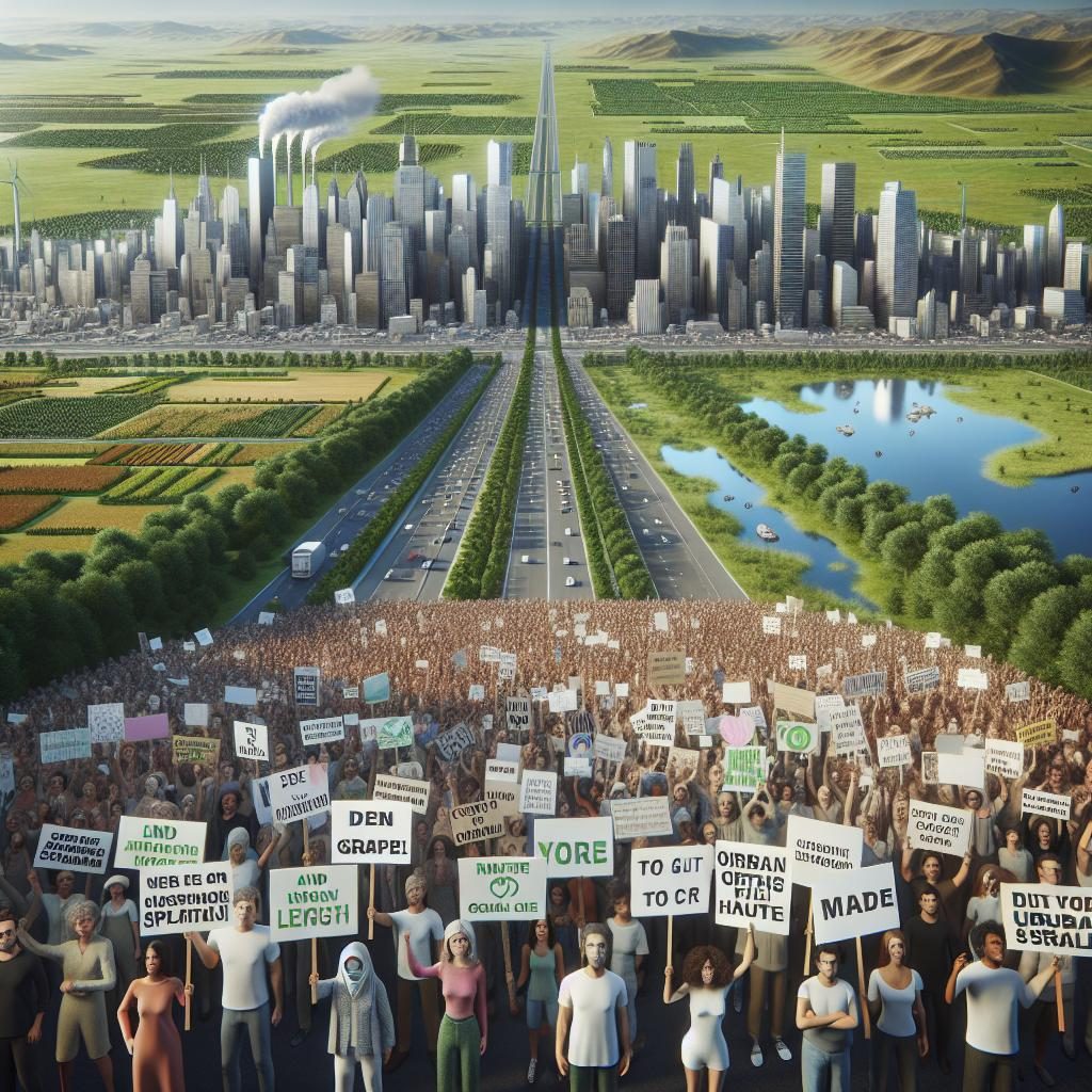 Protest against urban sprawl