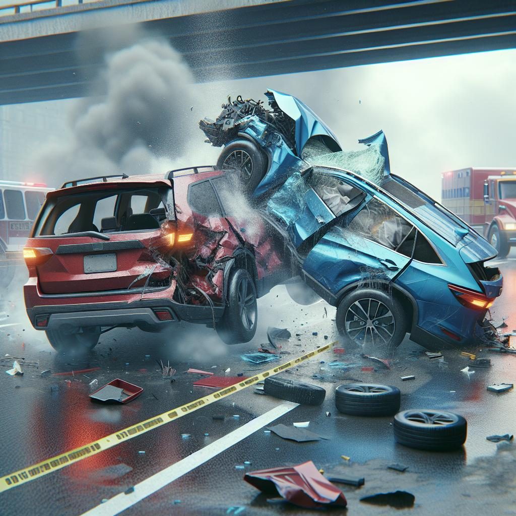 A car crash aftermath.