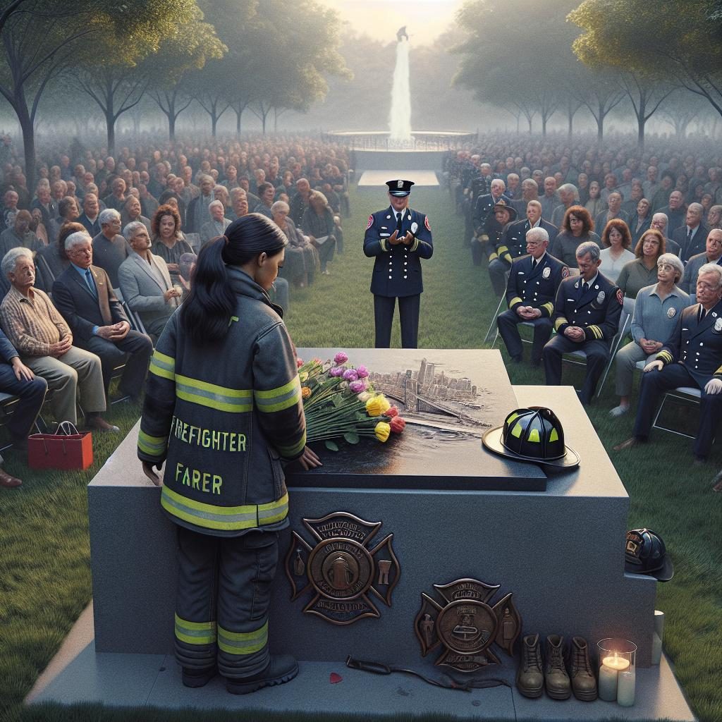 Firefighter memorial tribute ceremony