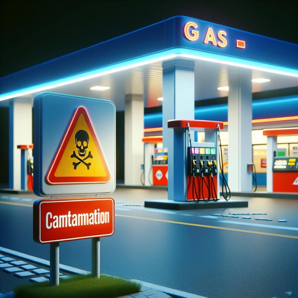 Gas station contamination warning