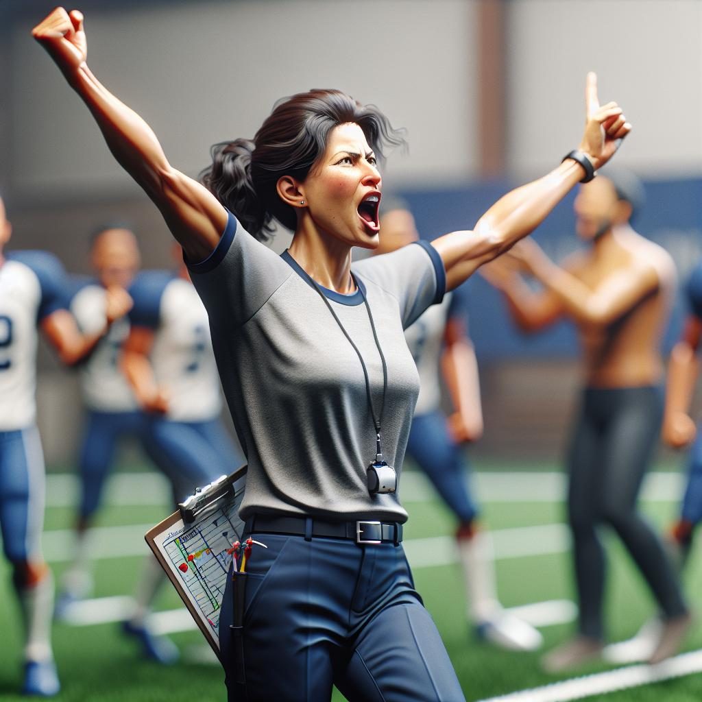 Football coach announcement celebration.