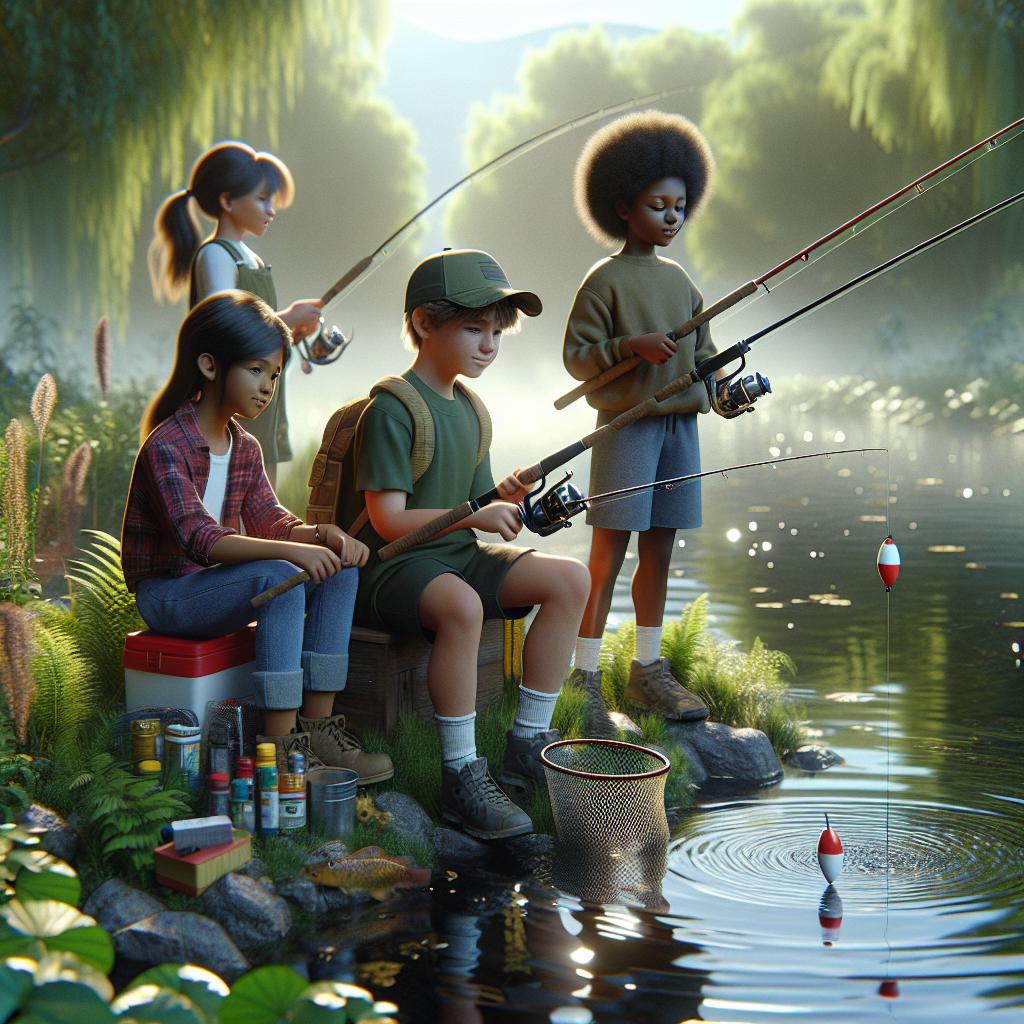 Youth Anglers at Pond