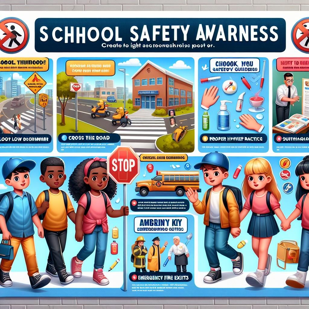 School safety awareness poster.