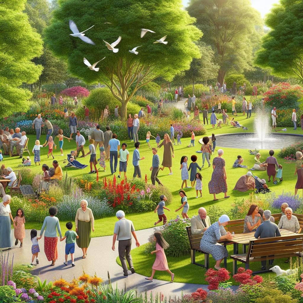 Vibrant Garden Community Gathering