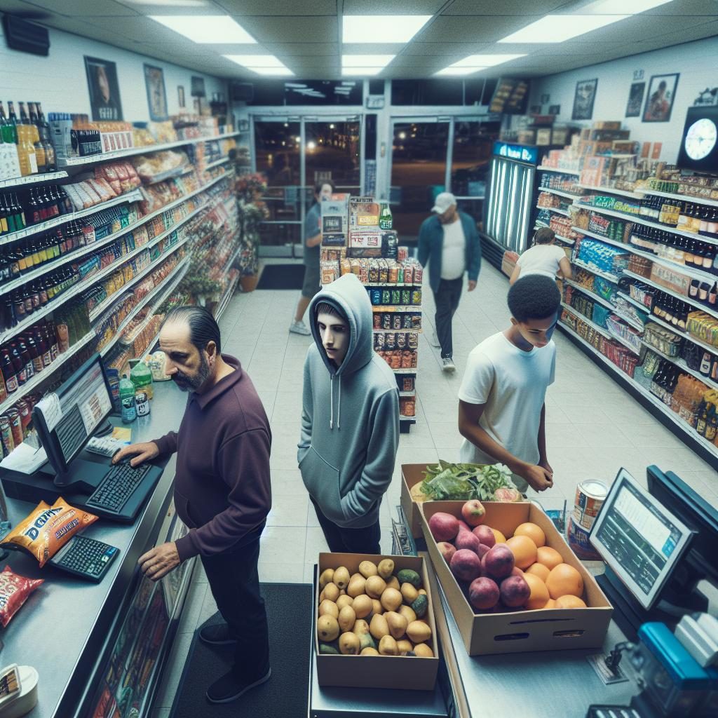 Convenience store surveillance footage