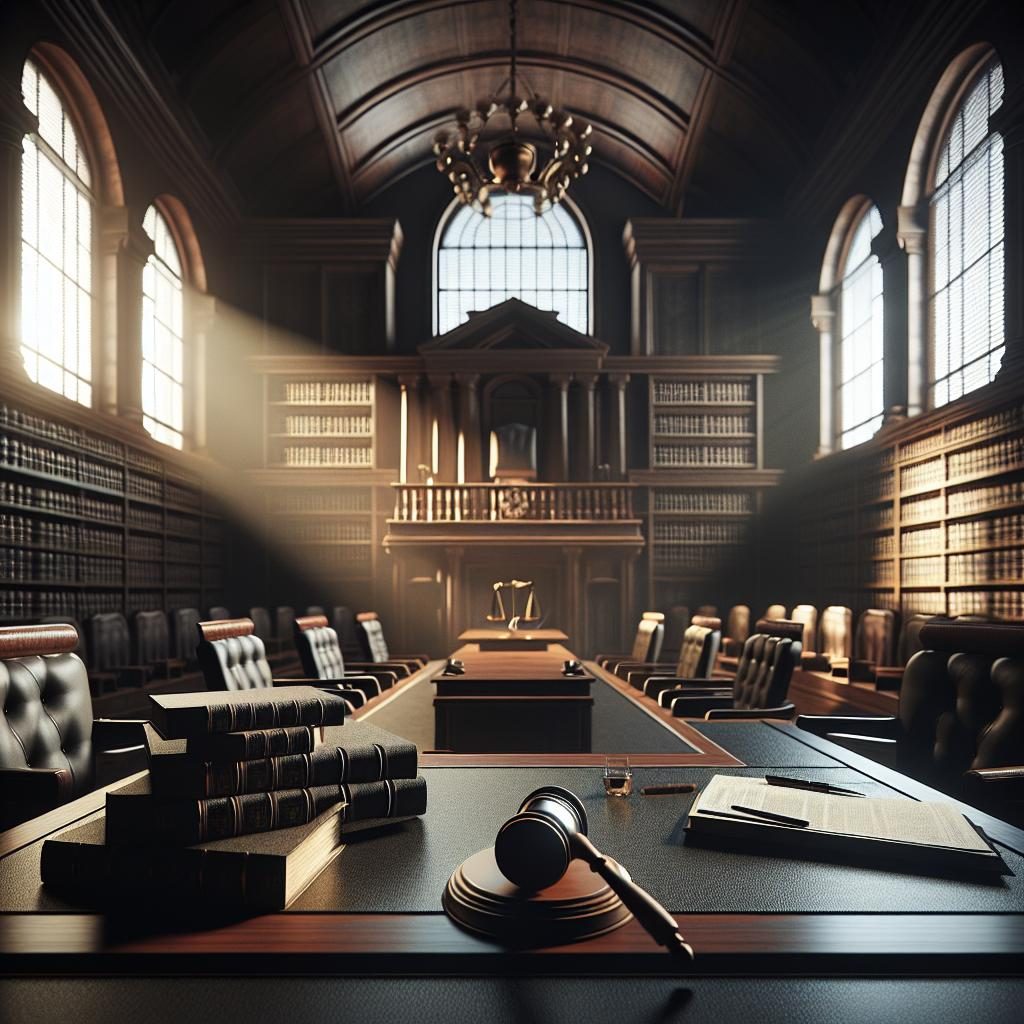 Courtroom with gavel