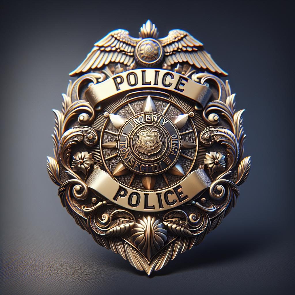 Police badge with honor