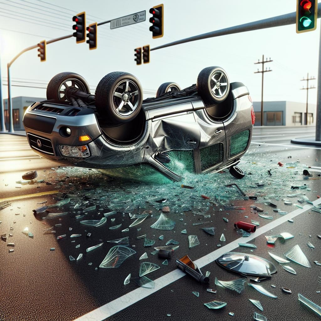 Flipped Car Intersection