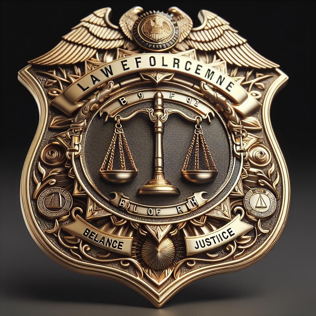 Law enforcement badge justice