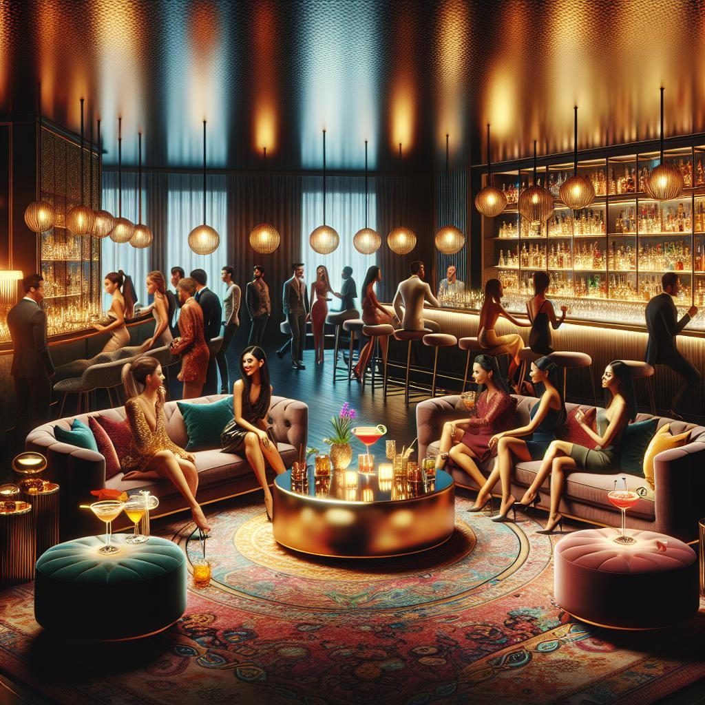 Vibrant Lounge Atmosphere