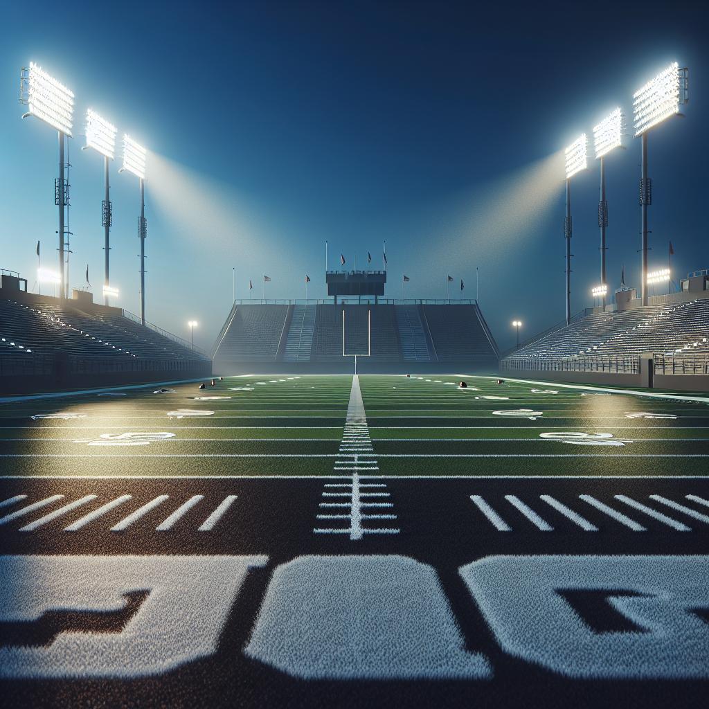 "Football Field Under Lights"