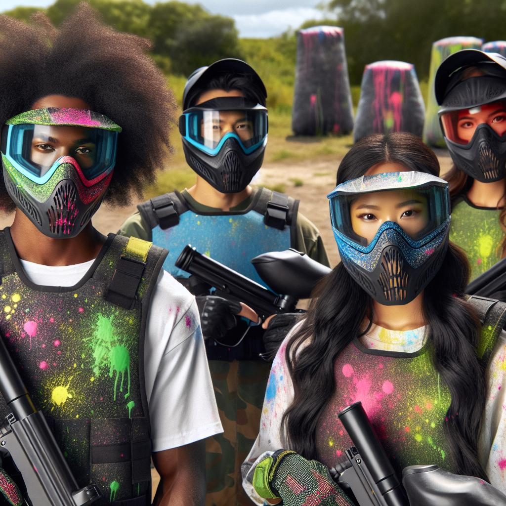 Colorful Paintball Fun