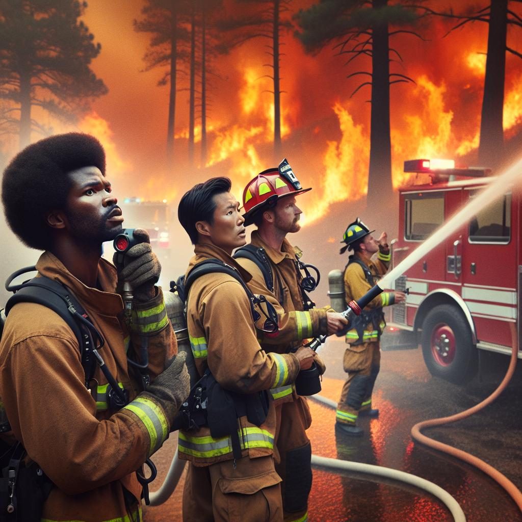 Firefighters battling wildfires