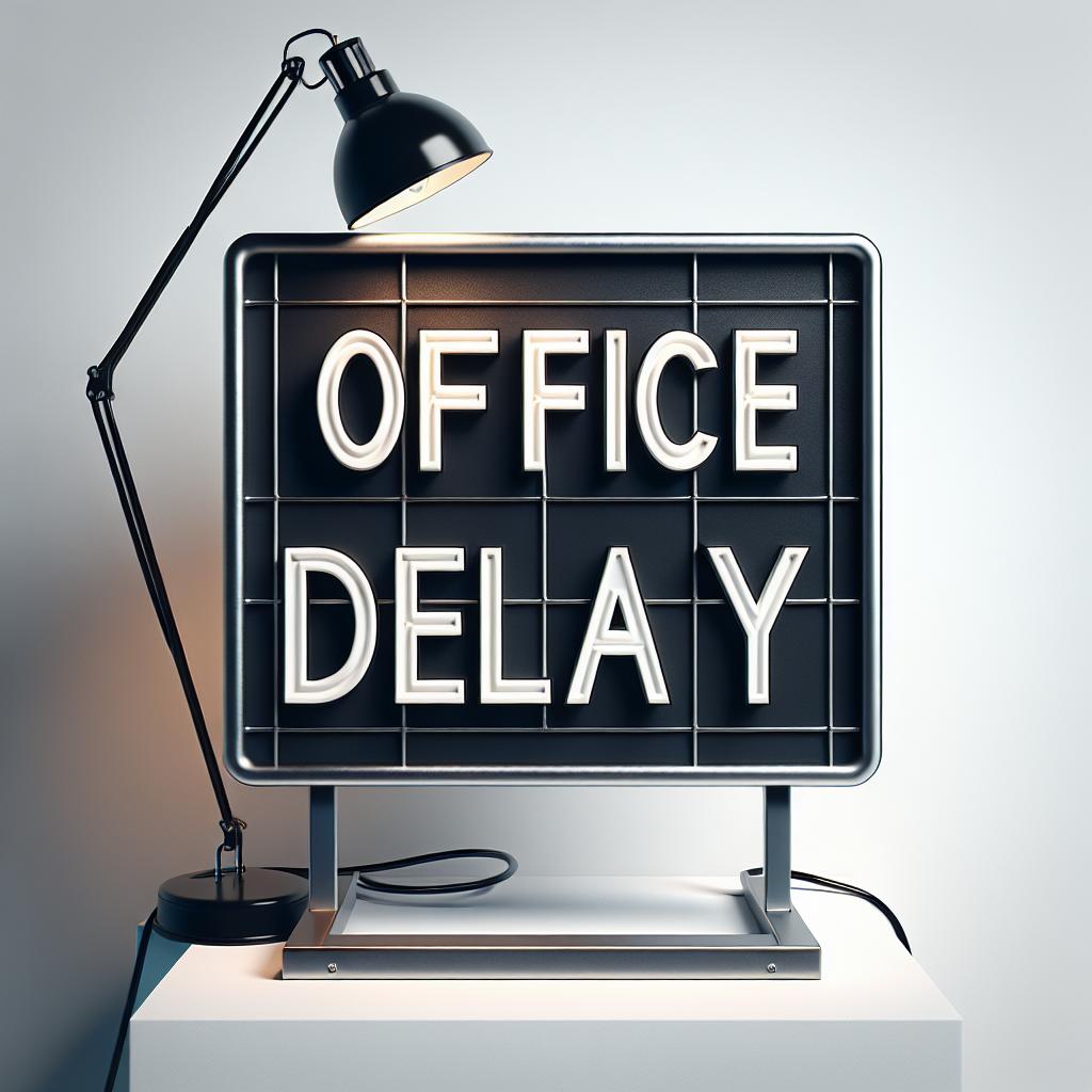 Office Delay Sign