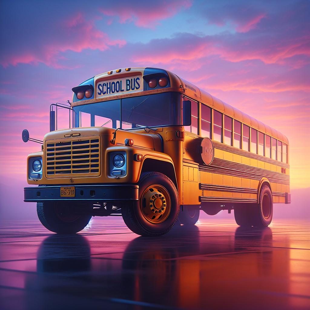 School Bus at Sunrise