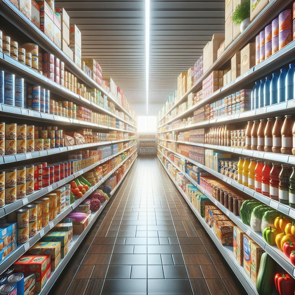 Grocery shelves replenished together