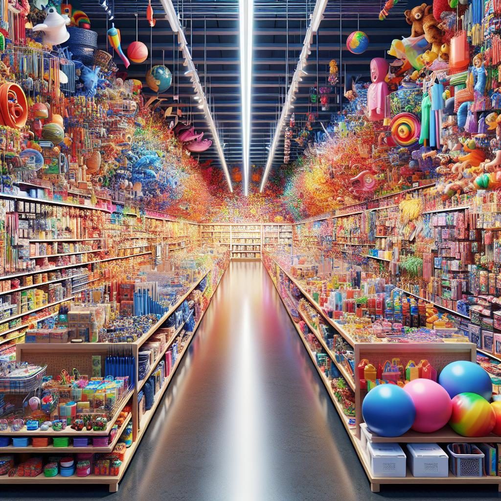 Colorful Discount Shopping Aisle