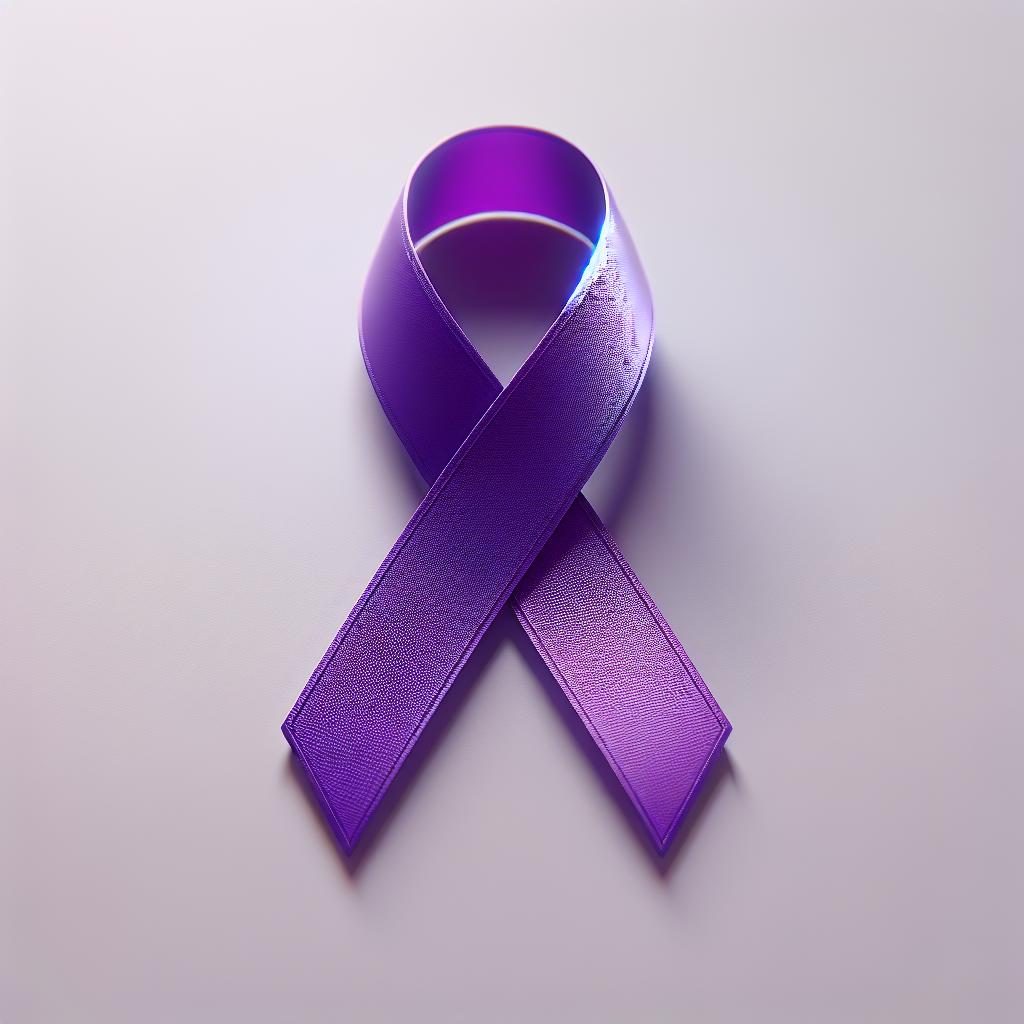 Purple ribbon solidarity